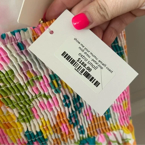 NWT Show Me Your Mumu Amalfi Coast Midi Dress Petal Pop Floral - Picture 6 of 6